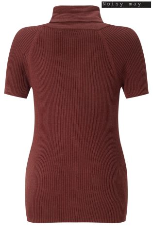 Noisy May Knitted Rib Short Sleeve Top